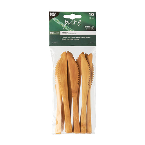 10 Messer, Bambus "pure" 16 cm