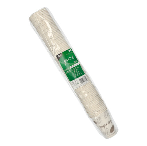 80 Trinkbecher, Pappe "pure" 0,18 l Ø 7 cm · 9,2 cm "ZERO"