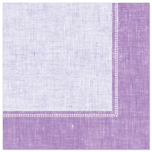 50 Servietten "ROYAL Collection" 1/4-Falz 40 cm x 40 cm flieder "Linum"