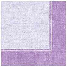 Lade das Bild in den Galerie-Viewer, 50 Servietten &quot;ROYAL Collection&quot; 1/4-Falz 40 cm x 40 cm flieder &quot;Linum&quot;
