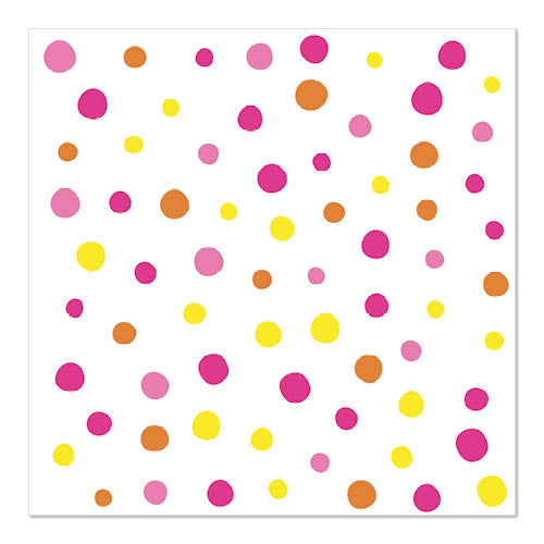 30 Servietten, 3-lagig 1/4-Falz 33 cm x 33 cm pink "Colourful Dots"