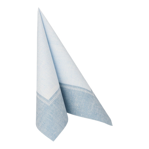 50 Servietten "ROYAL Collection" 1/4-Falz 40 cm x 40 cm arktikblau "Linum"