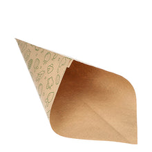 Lade das Bild in den Galerie-Viewer, 1000 Spitztüten, Kraftpapier 44 cm x 31 cm x 31 cm braun &quot;Fruits &amp; Vegs&quot; Füllinhalt 750 g
