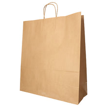 Lade das Bild in den Galerie-Viewer, 25 Tragetaschen, Papier 41 cm x 35 cm x 14 cm braun mit gedrehtem Tragegriff
