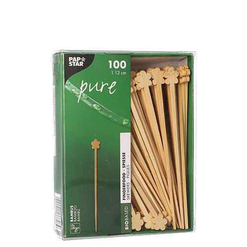 100 Fingerfood - Picker "pure" 12 cm "Flower"