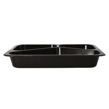 Lade das Bild in den Galerie-Viewer, 50 Mikrowellenschalen, PP 3-geteilt 765 ml 3,2 cm x 22,7 cm x 17,8 cm schwarz

