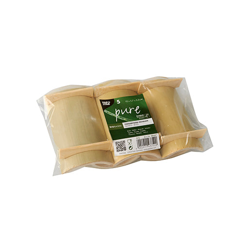 5 Fingerfood - Schalen, Bambus "pure" eckig 10 cm x 5,7 cm x 2,3 cm