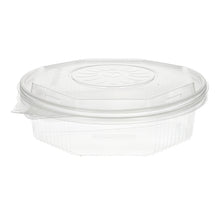 Lade das Bild in den Galerie-Viewer, 25 Menüboxen mit Klappdeckeln, PP 2-geteilt 5,9 cm x 21,5 cm x 21,5 cm transparent 8-eckig

