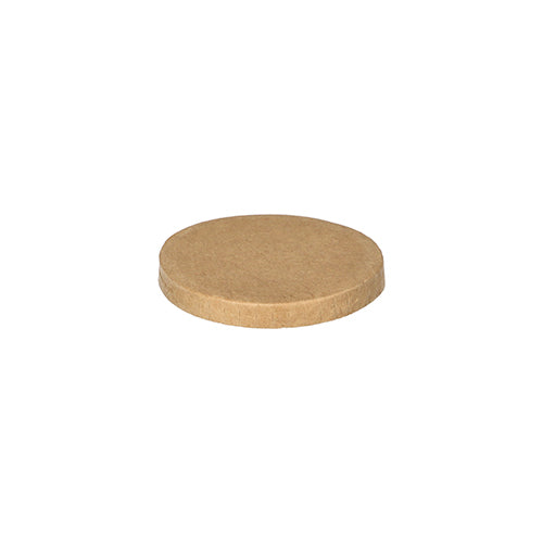 50 Deckel für Portionsbecher, Pappe rund Ø 6 cm braun