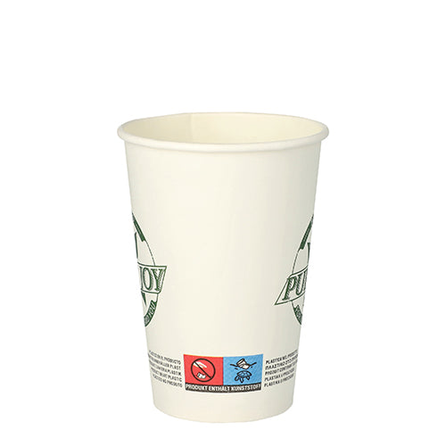 50 Trinkbecher, Pappe 0,25 l Ø 8 cm · 10,8 cm weiss "Pure Joy"