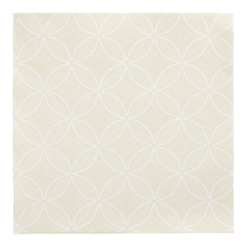 50 Servietten "ROYAL Collection" 1/4-Falz 40 cm x 40 cm champagner "Circle Flowers"
