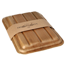 Lade das Bild in den Galerie-Viewer, 10 Trays, Palmblatt &quot;pure&quot; eckig 500 ml 6,5 cm x 17,5 cm x 25,5 cm mit Deckel und Banderole
