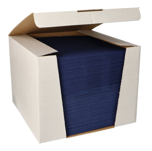 100 Servietten "ROYAL Collection" 1/4-Falz 40 cm x 40 cm dunkelblau
