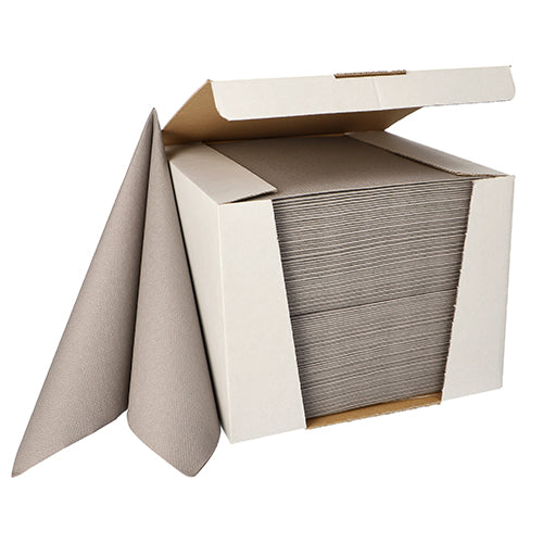 100 Servietten "ROYAL Collection" 1/4-Falz 40 cm x 40 cm grau
