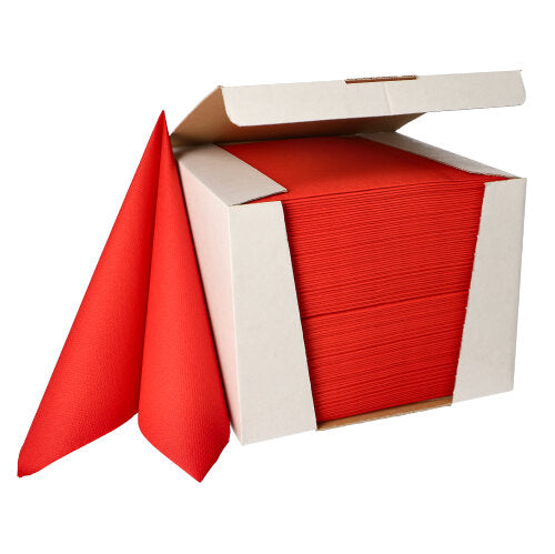 100 Servietten "ROYAL Collection" 1/4-Falz 40 cm x 40 cm rot