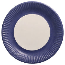 Lade das Bild in den Galerie-Viewer, 20 Teller, Pappe rund Ø 23 cm dunkelblau
