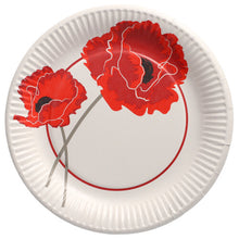 Lade das Bild in den Galerie-Viewer, 10 Teller, Pappe rund Ø 23 cm &quot;Poppy&quot;
