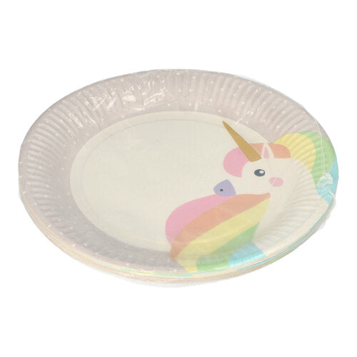 10 Teller, Pappe rund Ø 23 cm "Unicorn"