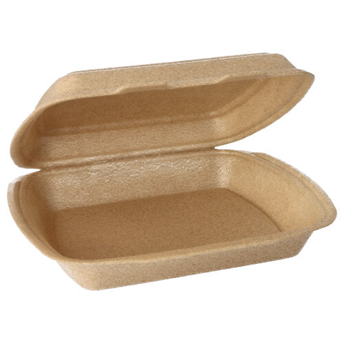 50 Menüboxen mit Klappdeckel, XPP ungeteilt 7 cm x 20,5 cm x 24 cm beige