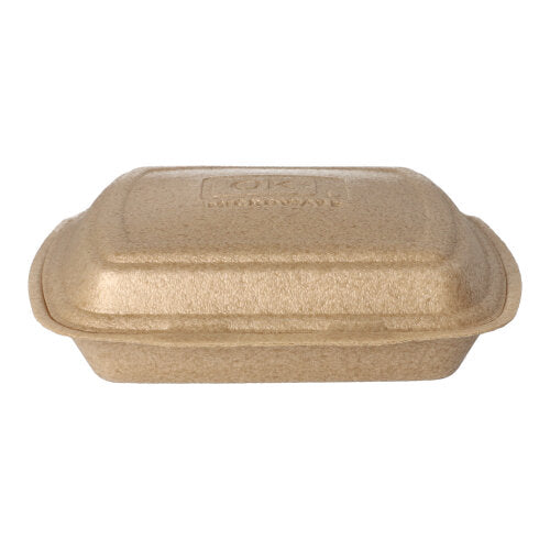 50 Menüboxen mit Klappdeckel, XPP 3-geteilt 7 cm x 20,5 cm x 24 cm beige