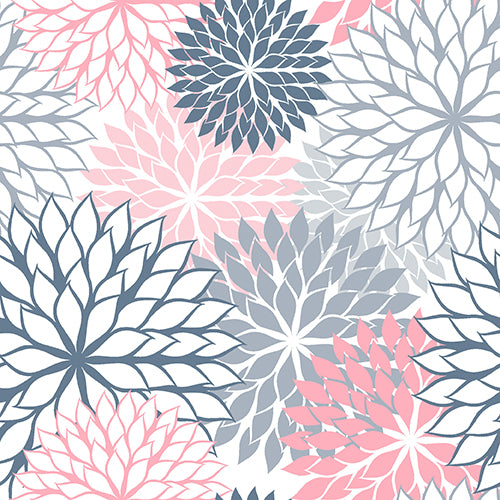 20 Servietten, 3-lagig 1/4-Falz 40 cm x 40 cm grau "Floralies"