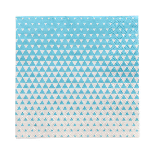 20 Servietten, 3-lagig 1/4-Falz 25 cm x 25 cm türkis "Optik"
