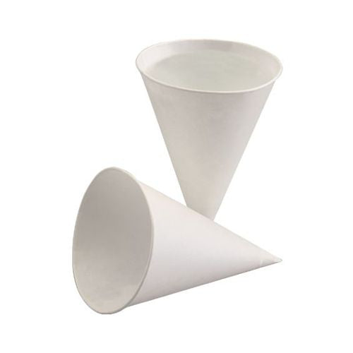 200 Spitzbecher, Zuckerrohrpapier 100 ml Ø 7 cm · 9,5 cm weiss mit Palmwachsbeschichtung