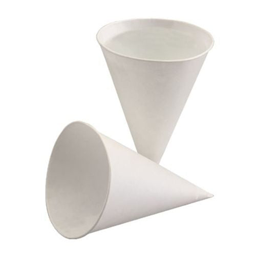 200 Spitzbecher, Zuckerrohrpapier 120 ml Ø 7,5 cm · 10,5 cm weiss mit Palmwachsbeschichtung