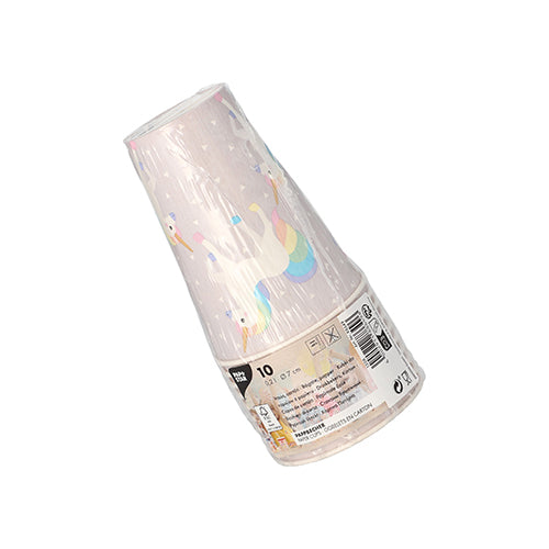 10 Trinkbecher, Pappe 0,2 l Ø 7 cm · 9,7 cm "Unicorn"