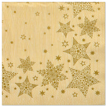 Lade das Bild in den Galerie-Viewer, 20 Servietten, 3-lagig 1/4-Falz 40 cm x 40 cm creme &quot;Christmas Shine&quot;
