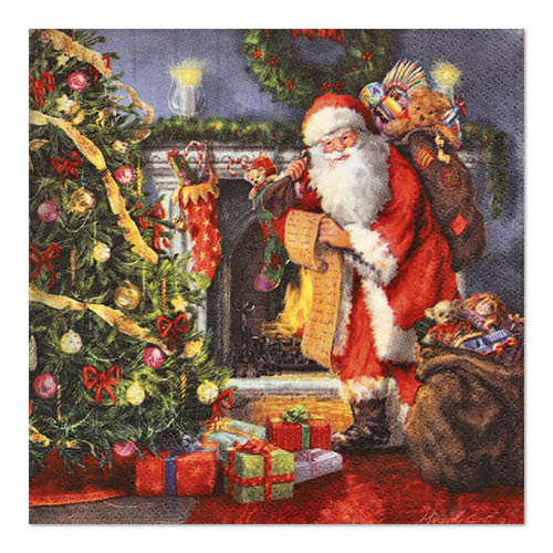 20 Servietten, 3-lagig 1/4-Falz 33 cm x 33 cm "Christmas Eve"