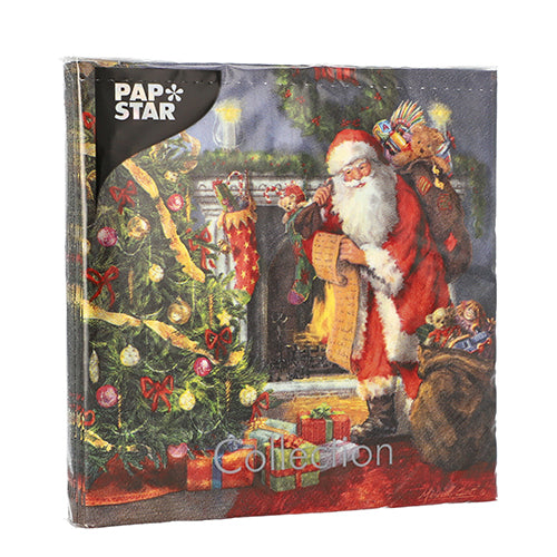 20 Servietten, 3-lagig 1/4-Falz 33 cm x 33 cm "Christmas Eve"