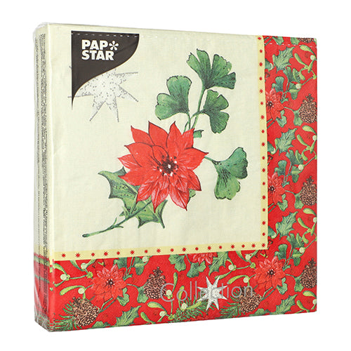 50 Servietten, 3-lagig 1/4-Falz 40 cm x 40 cm "Winterly"