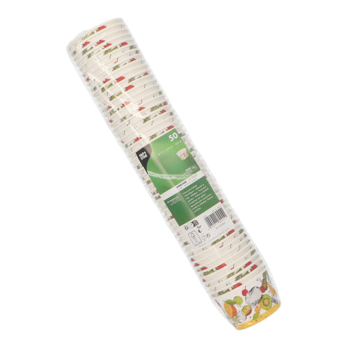 50 Eisbecher, Pappe rund 125 ml Ø 7,5 cm · 4,8 cm farbig "Früchte"