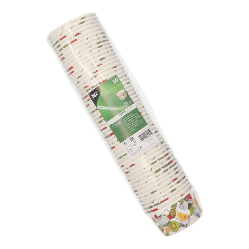 50 Eisbecher, Pappe rund 150 ml Ø 9,2 cm · 5 cm "Früchte"
