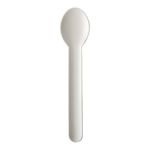 6 Löffel, Papier "pure" 15,8 cm weiss