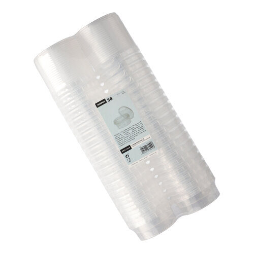 38 Feinkostbecher, PP rund 180 ml Ø 9,5 cm · 4,5 cm transparent mit Originalitätsverschluss