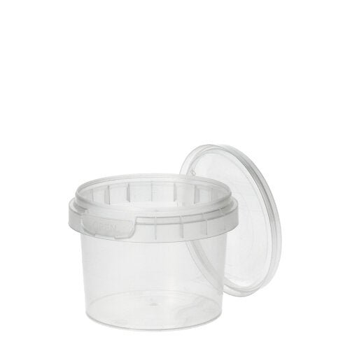 48 Feinkostbecher, PP rund 120 ml Ø 6,9 cm · 5,1 cm transparent mit Originalitätsverschluss