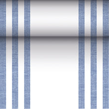 Lade das Bild in den Galerie-Viewer, Tischläufer, stoffähnlich, PV-Tissue Mix &quot;ROYAL Collection&quot; 24 m x 40 cm blau &quot;Lines&quot;
