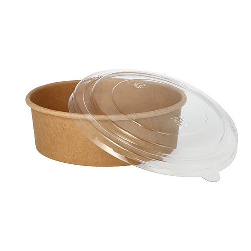 50 Salatschalen, Pappe rund 500 ml Ø 15 cm · 4,6 cm braun