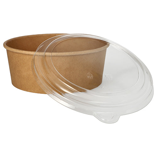 50 Salatschalen, Pappe rund 1300 ml Ø 18,4 cm · 7 cm braun