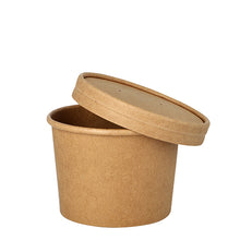 Lade das Bild in den Galerie-Viewer, 25 Suppenbecher, Pappe rund 350 ml Ø 9,8 cm · 7 cm braun
