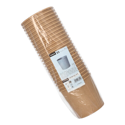 25 Suppenbecher, Pappe rund 760 ml Ø 11,5 cm · 11 cm braun