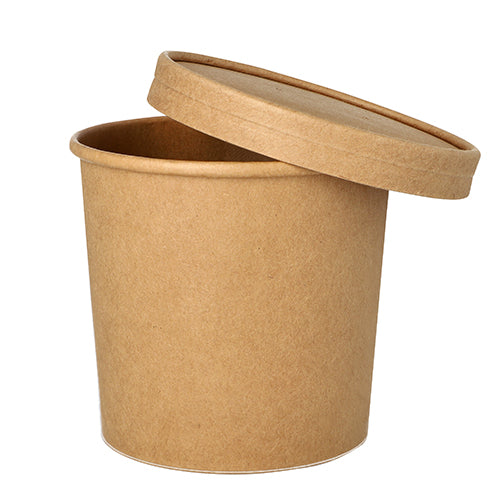 25 Suppenbecher, Pappe rund 760 ml Ø 11,5 cm · 11 cm braun