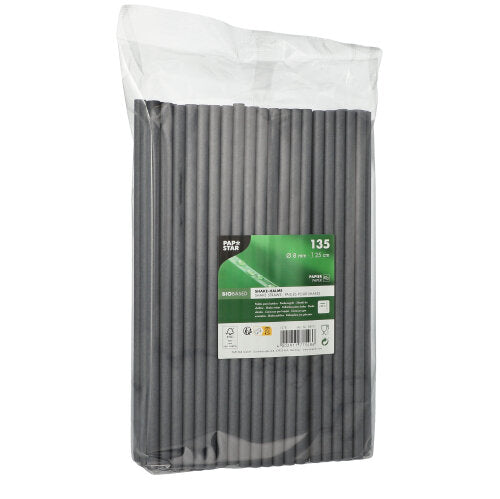 135 Shake-Halme, Papier Ø 8 mm · 25 cm schwarz