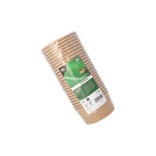 25 Suppenbecher, Pappe rund 180 ml Ø 9,8 cm · 4,9 cm braun