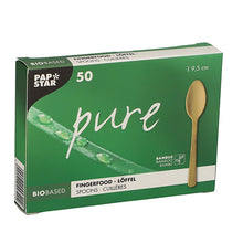 Lade das Bild in den Galerie-Viewer, 50 Fingerfood - Löffel, Bambus &quot;pure&quot; 9,5 cm
