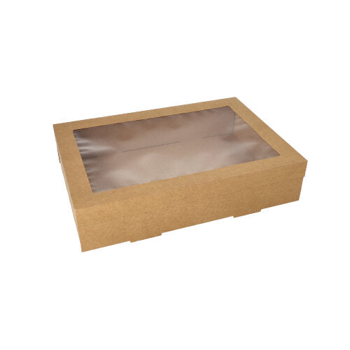 10 Transport- und Catering-Kartons, Pappe eckig 8 cm x 25,2 cm x 35,9 cm braun