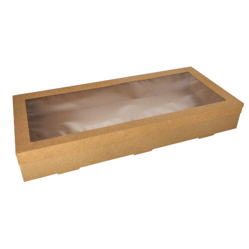 10 Transport- und Catering-Kartons, Pappe eckig 8 cm x 25,2 cm x 55,8 cm braun