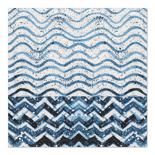 20 Servietten, 3-lagig 1/4-Falz 33 cm x 33 cm "Crazy Waves"